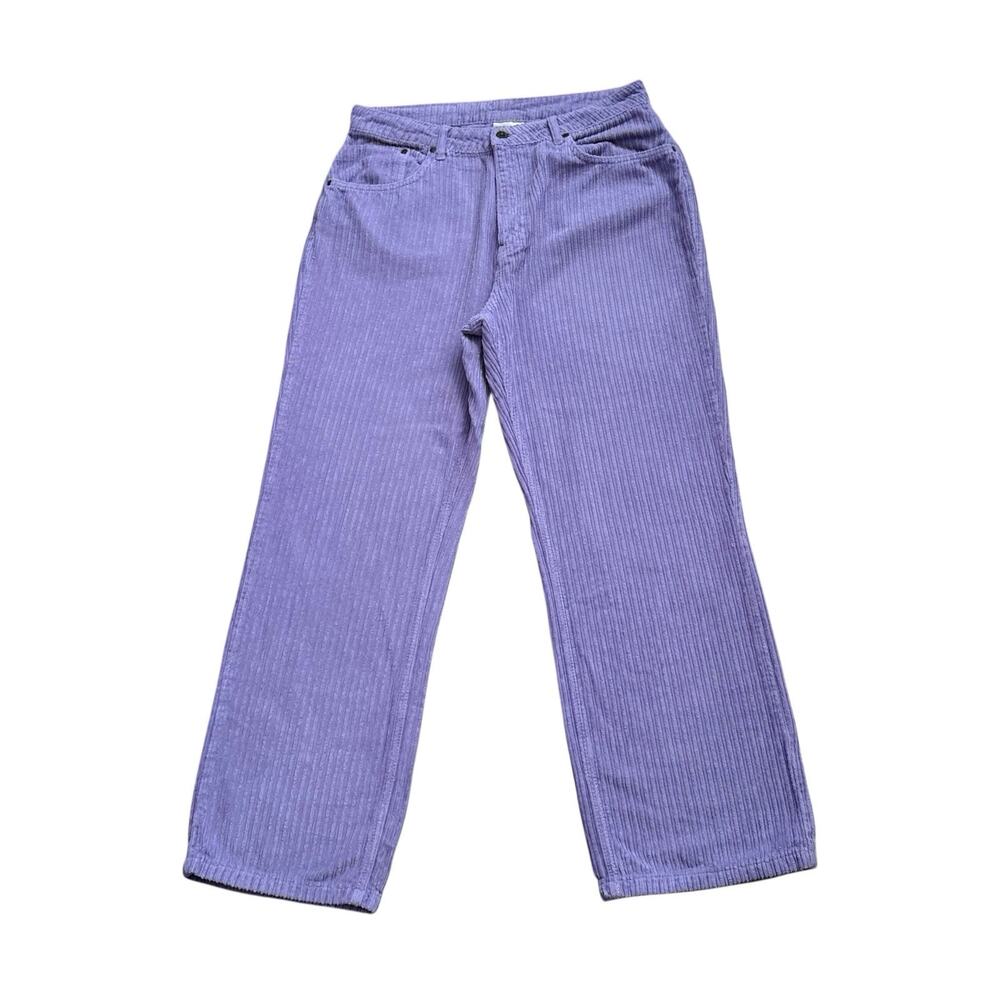 Ragged Jeans Mens 34 Purple Corduroy Pants Straight Leg Casual Cotton 29" Inseam